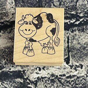 Great Impressions  Cow Rubber Stamp F75